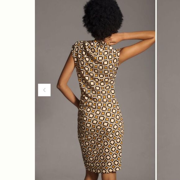 Anthropologie The Maya Ruched Cowl-Neck Dress: Printed Mini Edition - Picture 3 of 3